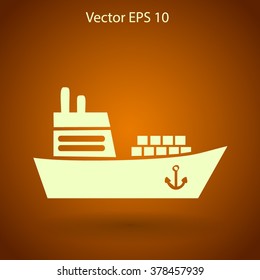 Flat ship icon.