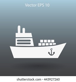 Flat ship icon.