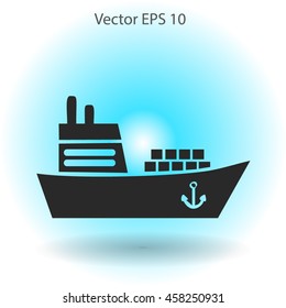 Flat ship icon.