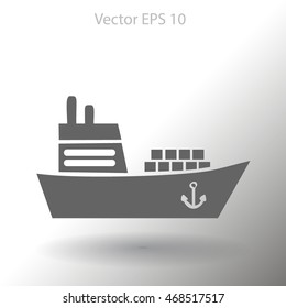 Flat ship icon.