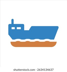 Concepto de diseño de ilustración moderno de icono de nave plana aislado