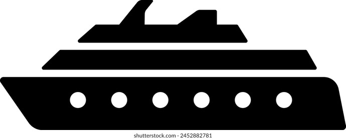 Flat ship icon as symbol for web page design of passenger transportation transport