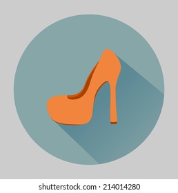 Flat shoe icon