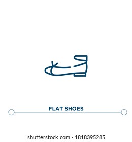 flat shoe outline vector icon. simple element illustration. flat shoeoutline icon from editable clothes concept. can be used for web and mobile
