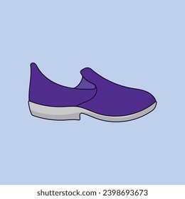 Flat Shoe Vector Illustration Icon Fasion Wear Shoes
