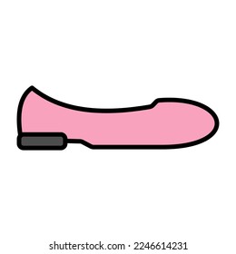 Flat Shoes Emoji Icon Isolated Vector Illustration On White Background