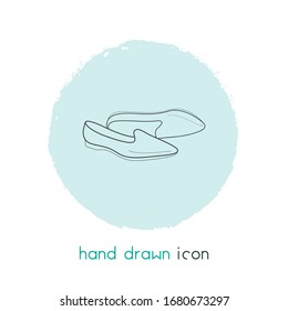 Flat shoes icon line element. Vector illustration of flat shoes icon line isolated on clean background for your web mobile app logo design.