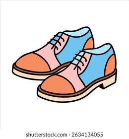 Flat shoes icon modern illustration design concept isolated