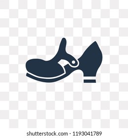 Flat Shoes vector icon isolated on transparent background, Flat Shoes transparency concept can be used web and mobile
