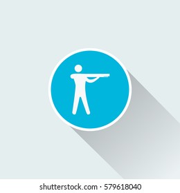 flat shooting icon