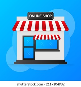Flat shop banner, great design for any purposes. Online order. Discount banner design