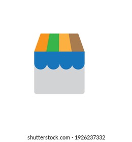 flat shop logo, vector minimalist shop logo