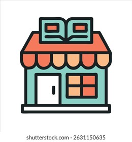 Flat shop ícone de objeto conceito de design moderno isolado