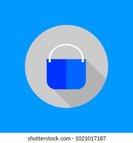 Flat Shopping Bag Logo, Minimalist Icon