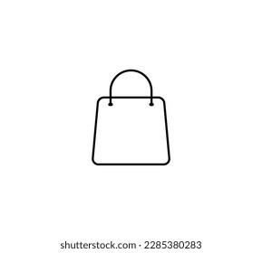 Flat Shopping bag thin line icon design.  