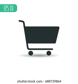 Flat Shopping cart Logo.