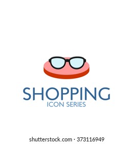 Flat Shopping Icon. Vector Illustration. sunglasses icon