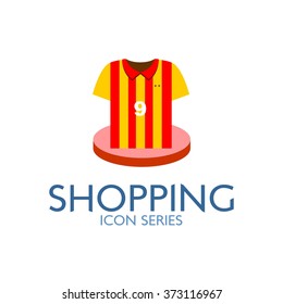 Flat Shopping Icon. Vector Illustration. Sport section icon