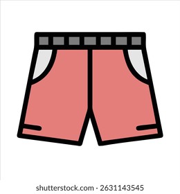 Flat short pant for man object icon modern design concept isolated