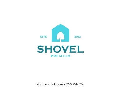 Logo-Design des flachen Schuhhauses, Vektorgrafik-Vorlage