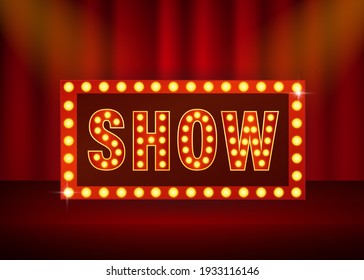 Flat show light for game background design. Glow light effect. Vector background. Flat vector.