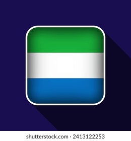 Flat Sierra Leone Flag Background Vector Illustration