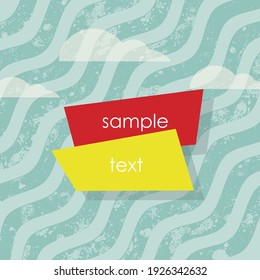 Flat sign, abstract retro design, vector.