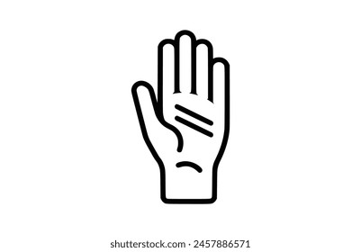 Flat sign language icon symbol vector Illustration.