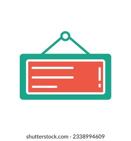 Flat Signboard Icon Symbol Vector Illustration