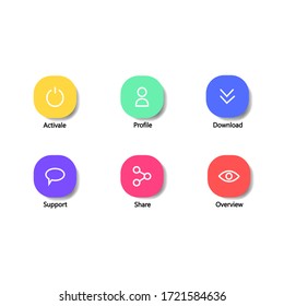 Flat signs basic set fit for website, app, user interface, mobile. Suitable for use on web apps, mobile apps and print media.