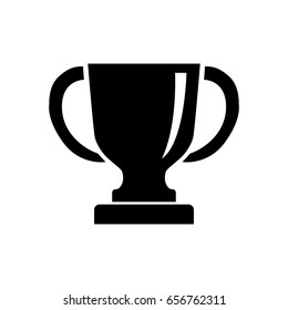 Flat silhouette cup icon
