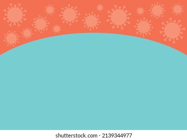Flat silhouette design coronavirus have blank space, for coronavirus, COVID-19 