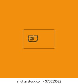 Flat sim card case illustration.