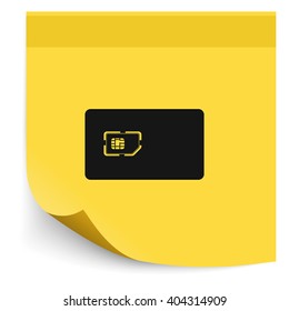Flat sim card case illustration.