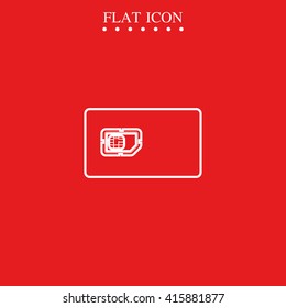 Flat sim card case illustration.
