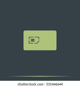 Flat sim card case illustration.