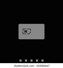 Flat sim card case illustration.