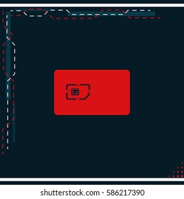 Flat sim card case illustration.
