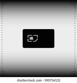 Flat sim card case illustration.