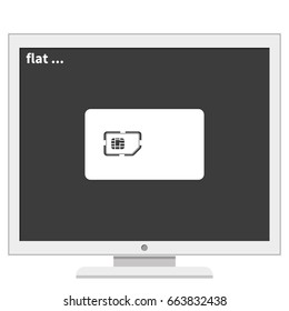 Flat sim card case illustration.