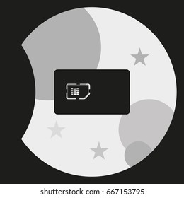 Flat sim card case illustration.