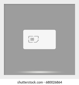 Flat sim card case illustration.