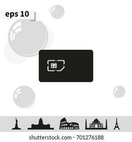 Flat sim card case illustration.