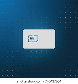 Flat sim card case illustration.