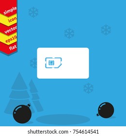 Flat sim card case illustration.