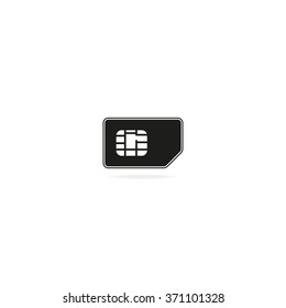 Flat sim card illustration.