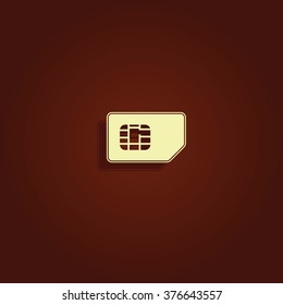 Flat sim card illustration.