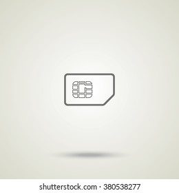 Flat sim card illustration.