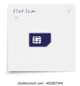 Flat sim card illustration.