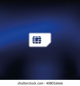 Flat sim card illustration.